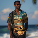 Djibouti Desert Hawaiian Shirt Camel Riders and African Pattern