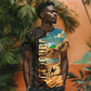 Djibouti Desert T shirt Camel Riders and African Pattern
