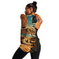 Djibouti Desert Women Racerback Tank Camel Riders and African Pattern