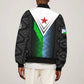 Djibouti Africa Bomber Jacket Tribal Geometry Meets National Colors and Red Star Boldness