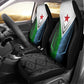 Djibouti Africa Car Seat Cover Tribal Geometry Meets National Colors and Red Star Boldness