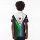 Djibouti Africa Kid Polo Shirt Tribal Geometry Meets National Colors and Red Star Boldness
