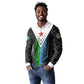 Djibouti Africa Long Sleeve Polo Shirt Tribal Geometry Meets National Colors and Red Star Boldness