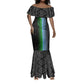 Djibouti Africa Mermaid Dress Tribal Geometry Meets National Colors and Red Star Boldness