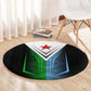 Djibouti Africa Round Carpet Tribal Geometry Meets National Colors and Red Star Boldness