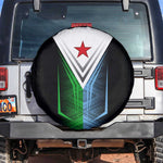 Djibouti Africa Spare Tire Cover Tribal Geometry Meets National Colors and Red Star Boldness