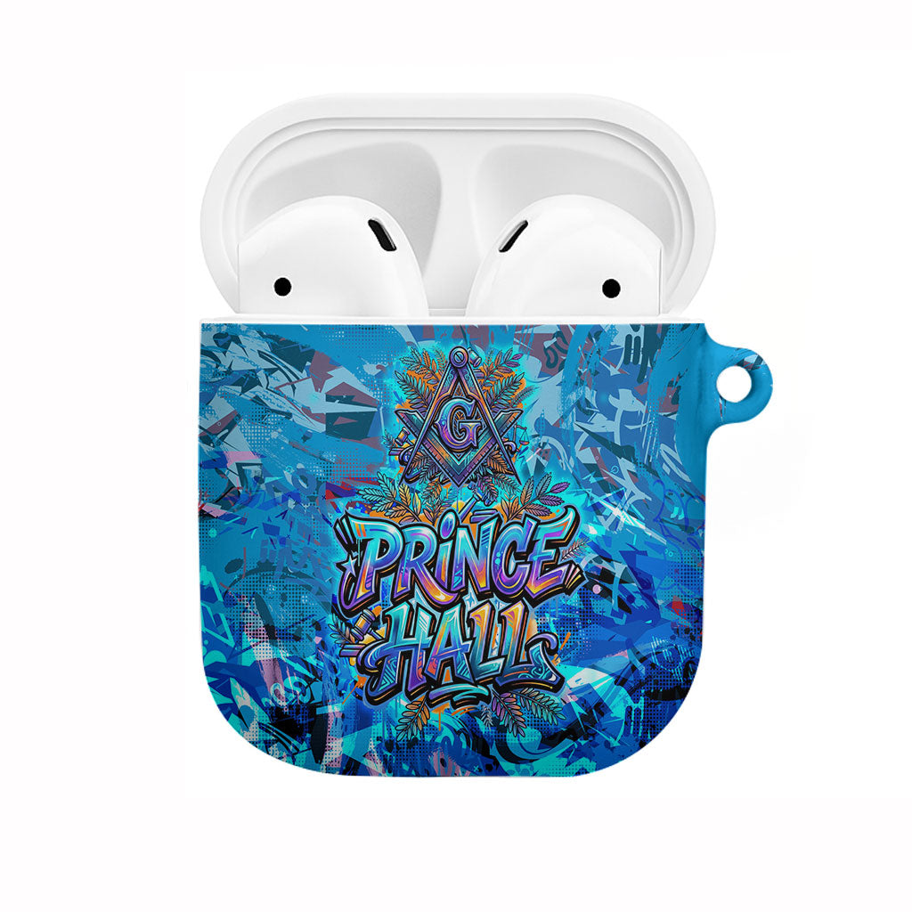 Prince Hall Freemasonry AirPods Case Compasses Masonic Art - Urban Graffiti Style