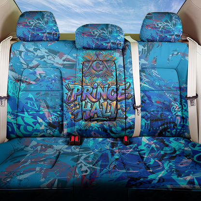 Prince Hall Freemasonry Back Car Seat Cover Compasses Masonic Art - Urban Graffiti Style