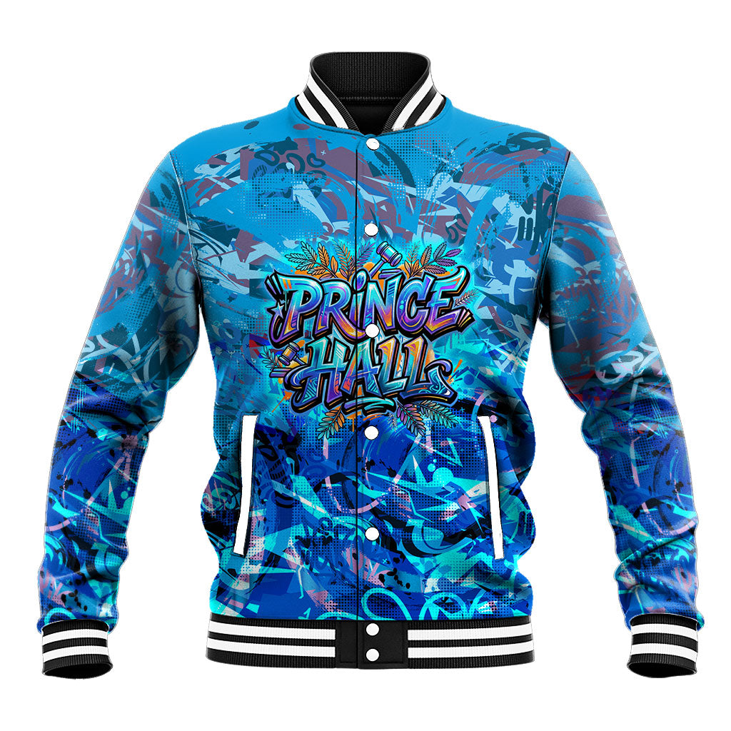 Prince Hall Freemasonry Baseball Jacket Compasses Masonic Art - Urban Graffiti Style
