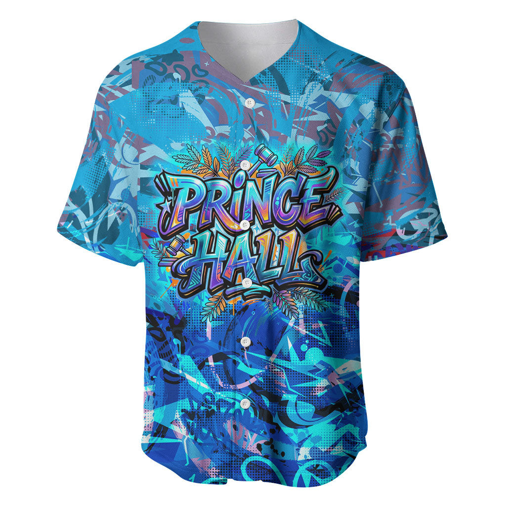 Prince Hall Freemasonry Baseball Jersey Compasses Masonic Art - Urban Graffiti Style