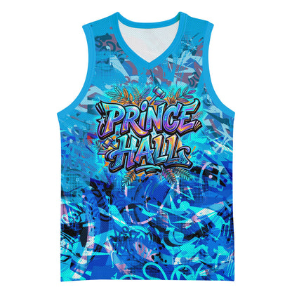 Prince Hall Freemasonry Basketball Jersey Compasses Masonic Art - Urban Graffiti Style