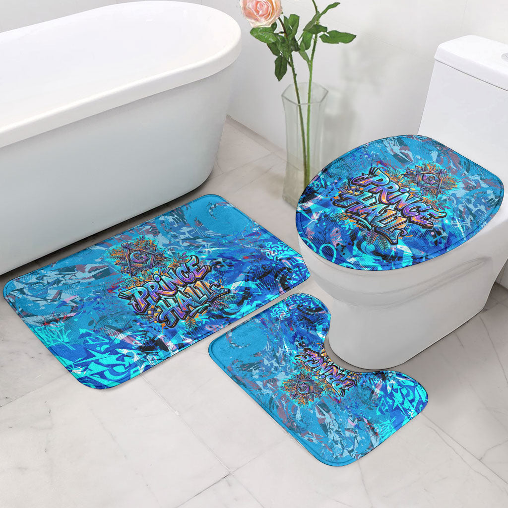 Prince Hall Freemasonry Bathroom Set Compasses Masonic Art - Urban Graffiti Style