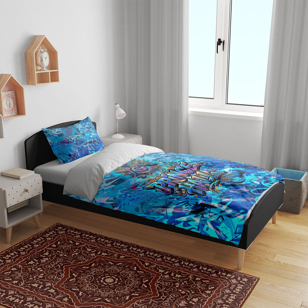 Prince Hall Freemasonry Bedding Set Compasses Masonic Art - Urban Graffiti Style