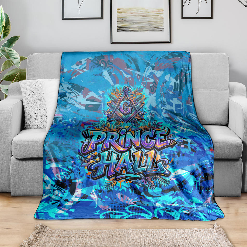 Prince Hall Freemasonry Blanket Compasses Masonic Art - Urban Graffiti Style