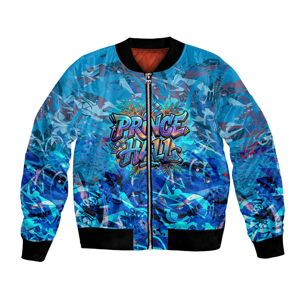 Prince Hall Freemasonry Bomber Jacket Compasses Masonic Art - Urban Graffiti Style
