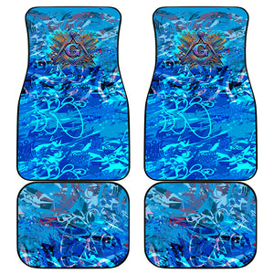 Prince Hall Freemasonry Car Mats Compasses Masonic Art - Urban Graffiti Style