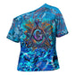 Prince Hall Freemasonry Cross Shoulder Shirt Compasses Masonic Art - Urban Graffiti Style