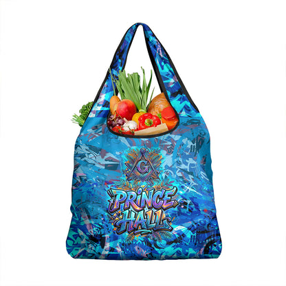 Prince Hall Freemasonry Grocery Bag Compasses Masonic Art - Urban Graffiti Style