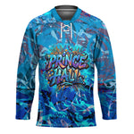 Prince Hall Freemasonry Hockey Jersey Compasses Masonic Art - Urban Graffiti Style