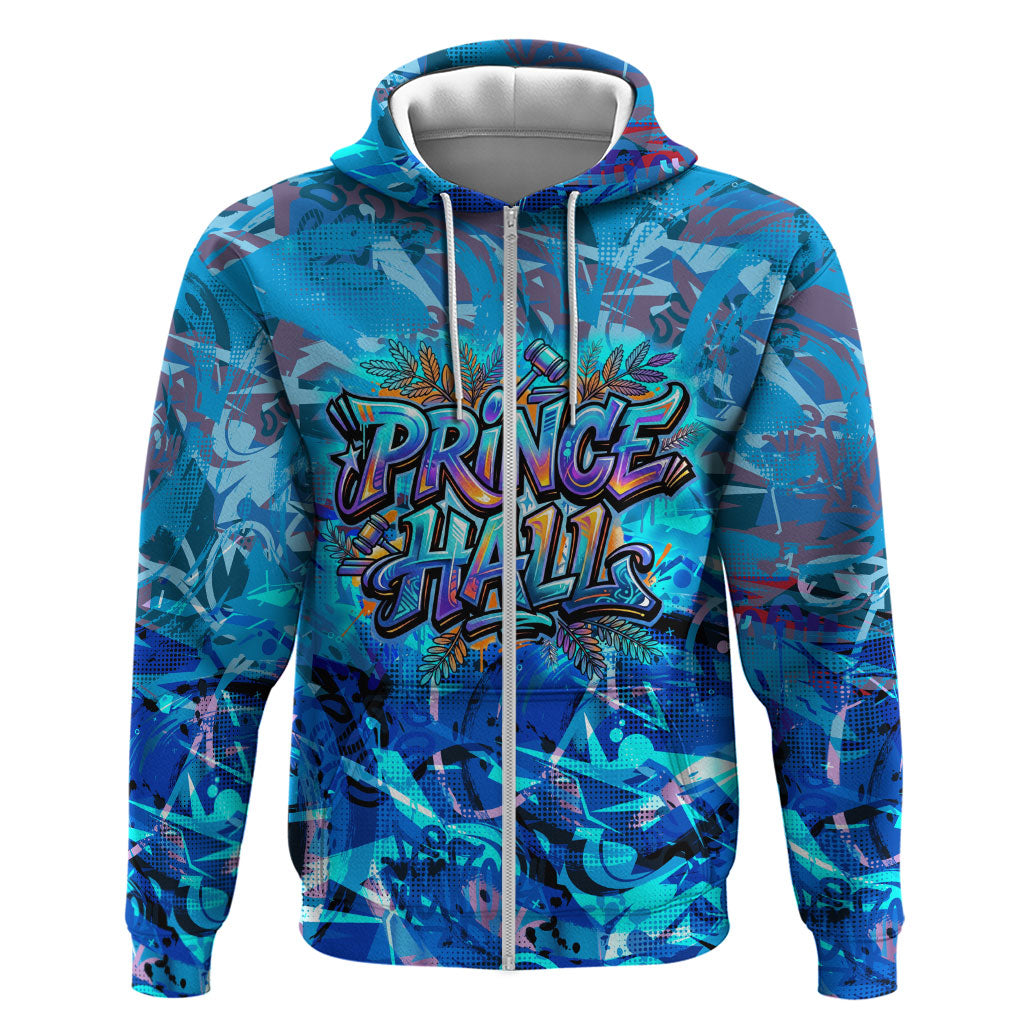 Prince Hall Freemasonry Hoodie Compasses Masonic Art - Urban Graffiti Style
