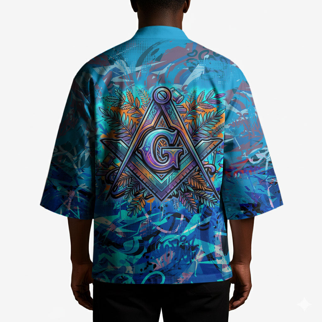 Prince Hall Freemasonry Kimono Compasses Masonic Art - Urban Graffiti Style