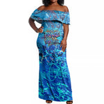 Prince Hall Freemasonry Off Shoulder Maxi Dress Compasses Masonic Art - Urban Graffiti Style