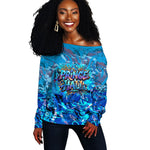 Prince Hall Freemasonry Off Shoulder Sweater Compasses Masonic Art - Urban Graffiti Style