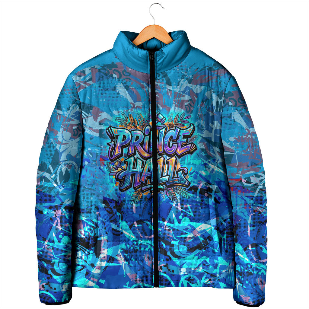 Prince Hall Freemasonry Padded Jacket Compasses Masonic Art - Urban Graffiti Style