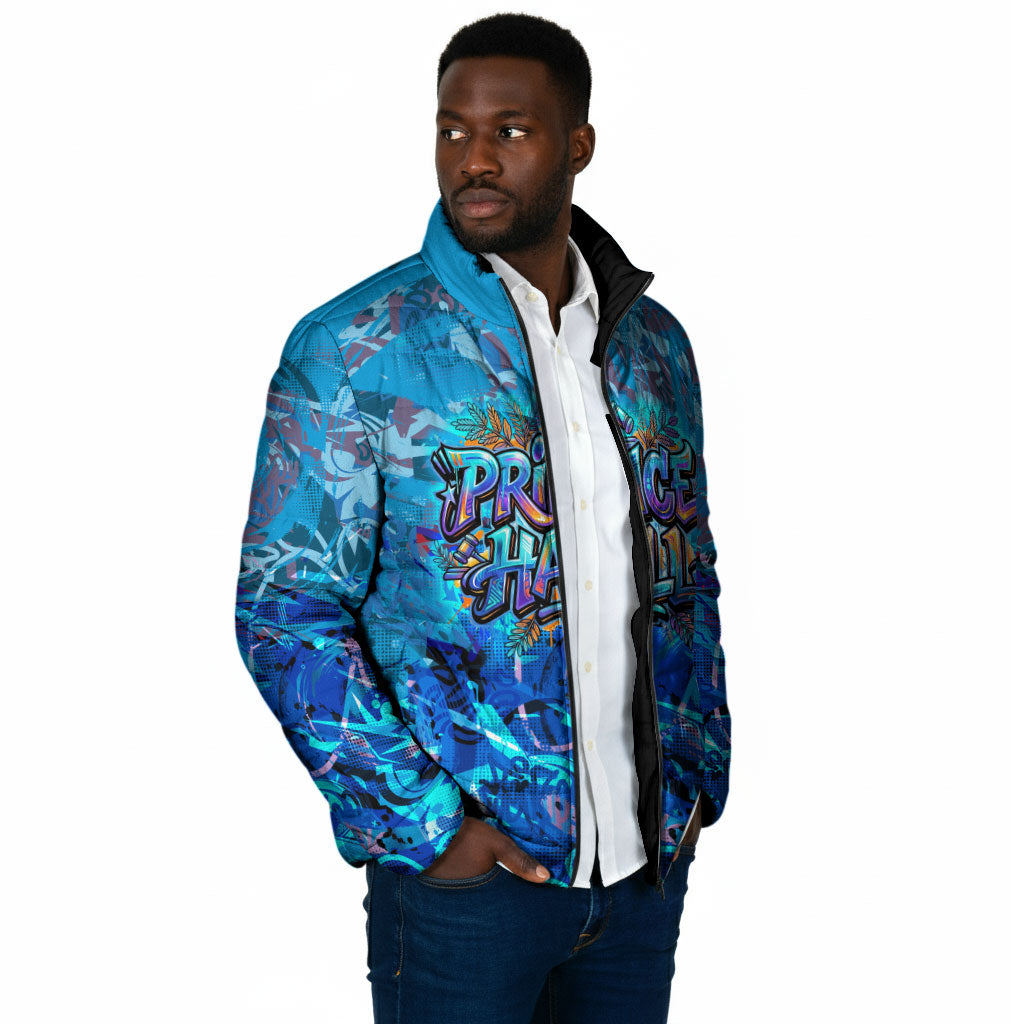 Prince Hall Freemasonry Padded Jacket Compasses Masonic Art - Urban Graffiti Style