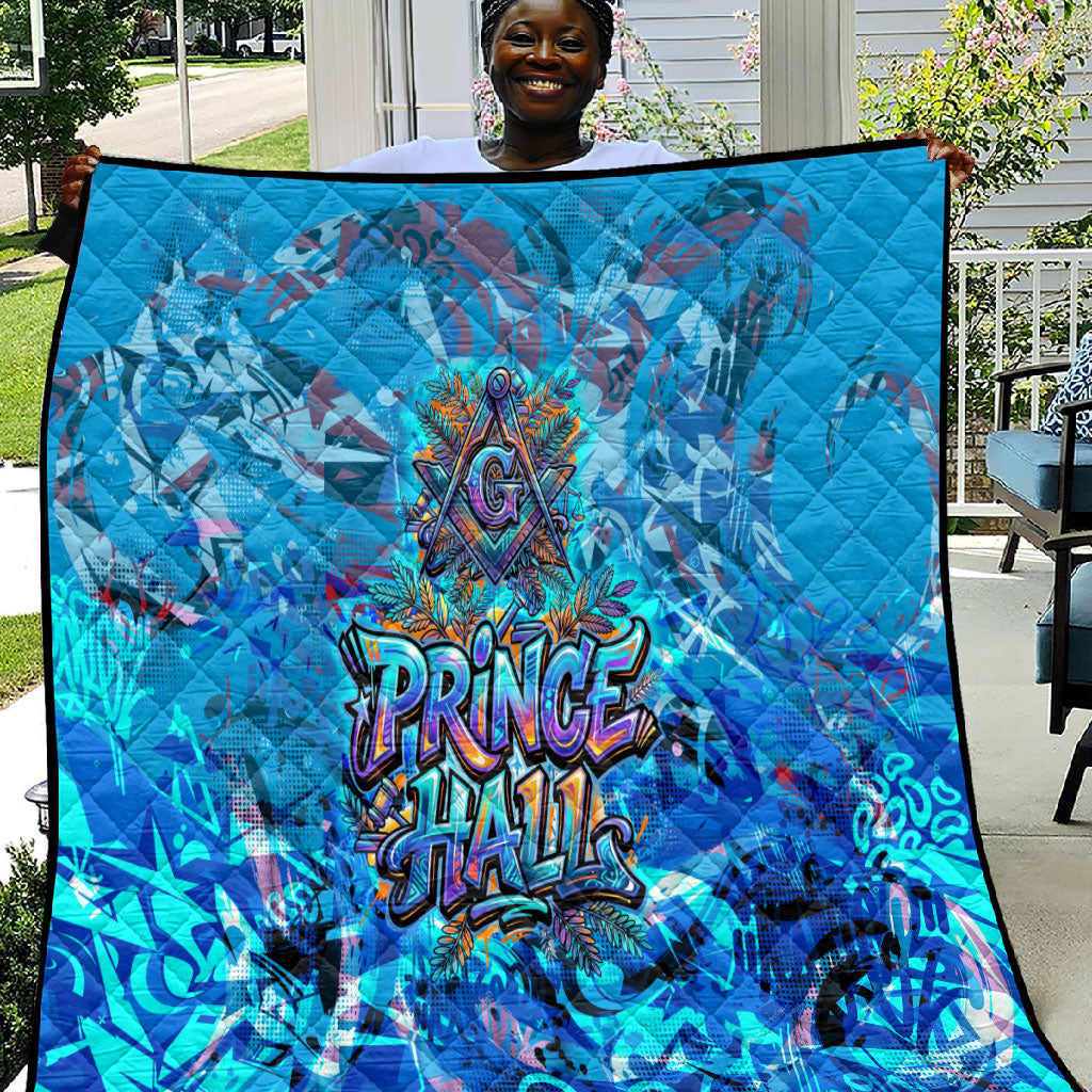 Prince Hall Freemasonry Quilt Compasses Masonic Art - Urban Graffiti Style