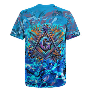 Prince Hall Freemasonry Rugby Jersey Compasses Masonic Art - Urban Graffiti Style