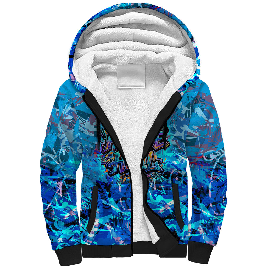 Prince Hall Freemasonry Sherpa Hoodie Compasses Masonic Art - Urban Graffiti Style