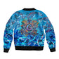 Prince Hall Freemasonry Sleeve Zip Bomber Jacket Compasses Masonic Art - Urban Graffiti Style