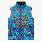 Prince Hall Freemasonry Sleeveless Puffer Jacket Compasses Masonic Art - Urban Graffiti Style
