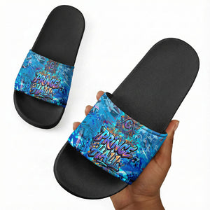 Prince Hall Freemasonry Slide Sandals Compasses Masonic Art - Urban Graffiti Style