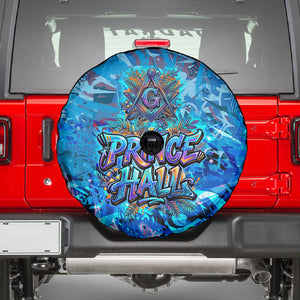 Prince Hall Freemasonry Spare Tire Cover Compasses Masonic Art - Urban Graffiti Style