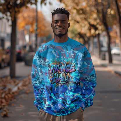 Prince Hall Freemasonry Sweatshirt Compasses Masonic Art - Urban Graffiti Style