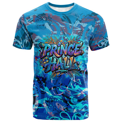 Prince Hall Freemasonry T shirt Compasses Masonic Art - Urban Graffiti Style