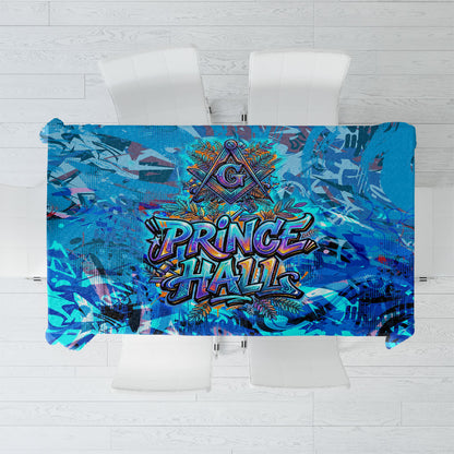 Prince Hall Freemasonry Tablecloth Compasses Masonic Art - Urban Graffiti Style