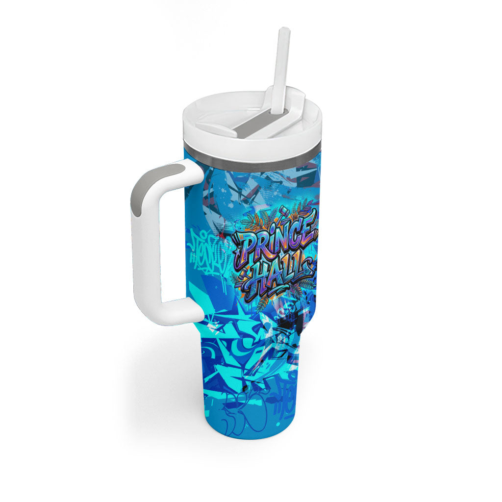 Prince Hall Freemasonry Tumbler With Handle Compasses Masonic Art - Urban Graffiti Style