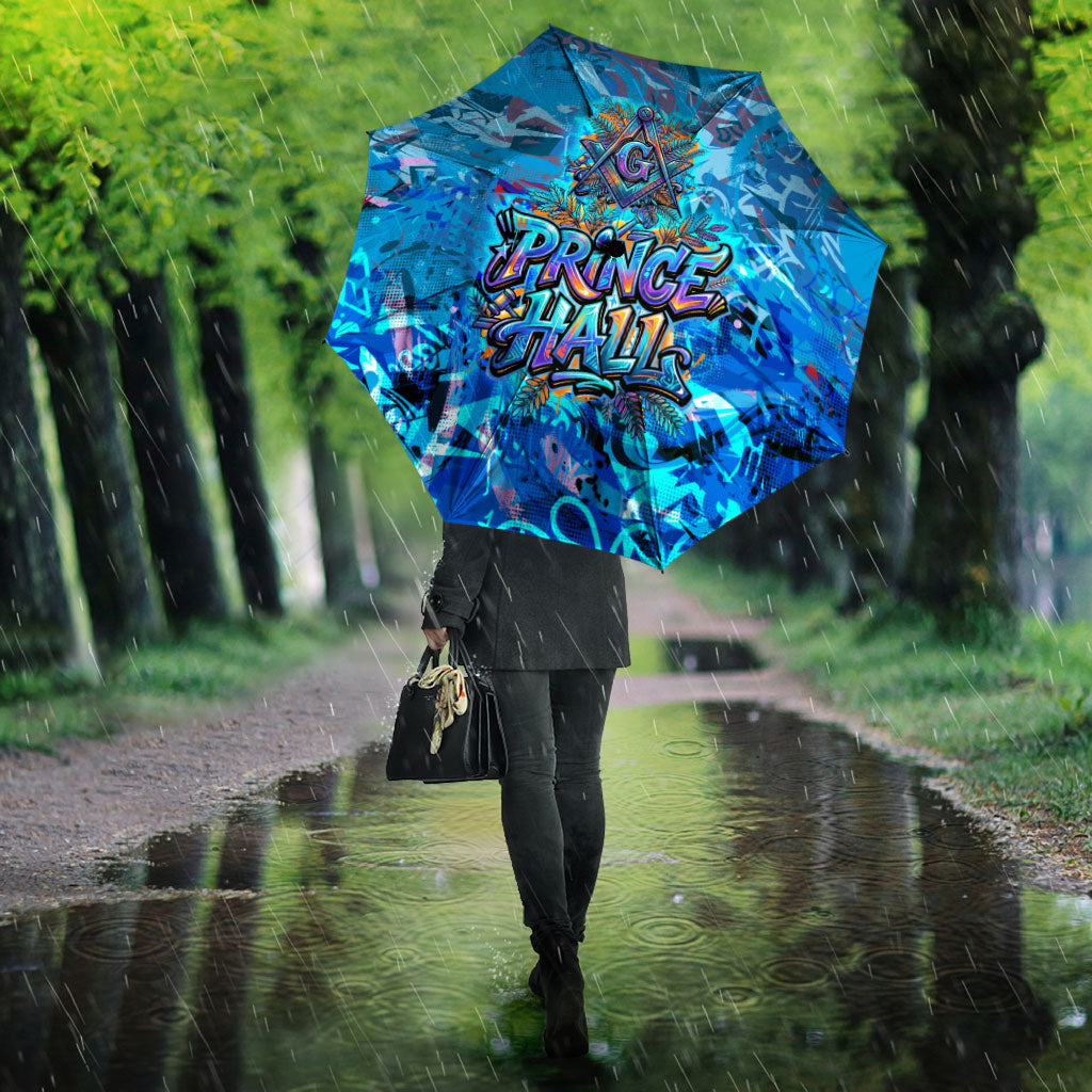 Prince Hall Freemasonry Umbrella Compasses Masonic Art - Urban Graffiti Style