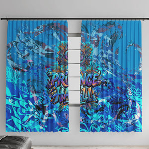 Prince Hall Freemasonry Window Curtain Compasses Masonic Art - Urban Graffiti Style