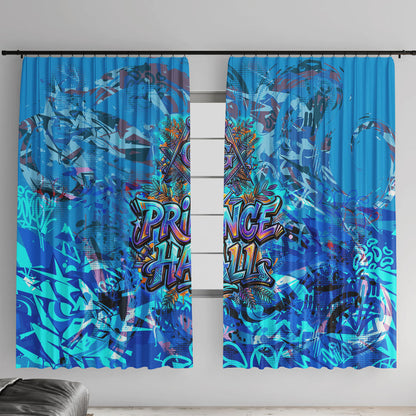 Prince Hall Freemasonry Window Curtain Compasses Masonic Art - Urban Graffiti Style