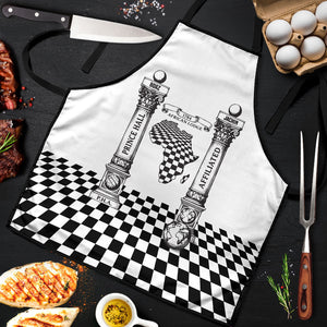 Prince Hall Affiliated Freemasonry Apron Classic Masonic Pillars Boaz Jachin Checkerboard Africa Map