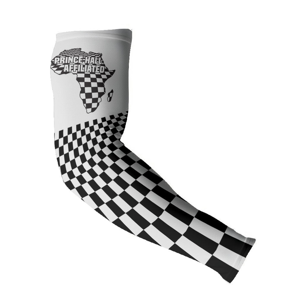 Prince Hall Affiliated Freemasonry Arm Sleeves Classic Masonic Pillars Boaz Jachin Checkerboard Africa Map