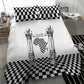 Prince Hall Affiliated Freemasonry Bedding Set Classic Masonic Pillars Boaz Jachin Checkerboard Africa Map