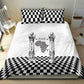 Prince Hall Affiliated Freemasonry Bedding Set Classic Masonic Pillars Boaz Jachin Checkerboard Africa Map