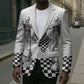 Prince Hall Affiliated Freemasonry Blazer Classic Masonic Pillars Boaz Jachin Checkerboard Africa Map