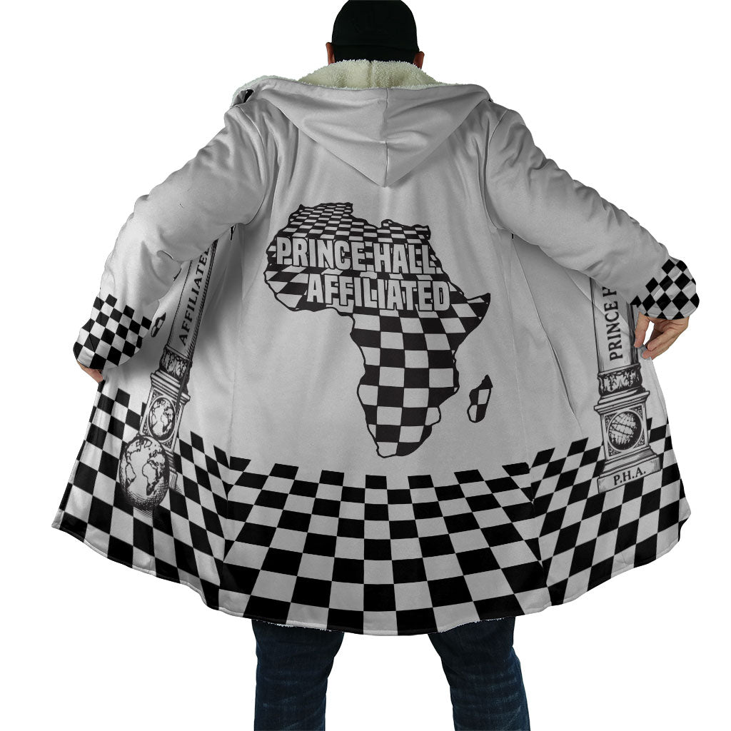 Prince Hall Affiliated Freemasonry Cloak Classic Masonic Pillars Boaz Jachin Checkerboard Africa Map