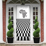 Prince Hall Affiliated Freemasonry Door Cover Classic Masonic Pillars Boaz Jachin Checkerboard Africa Map